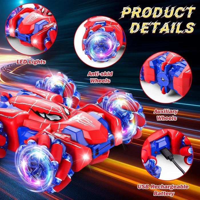 Voiture Spider Télécommandée Enfant Transformable 2 En 1 – Robot Et Bolide Radiocommandé 2,4 GHz Pour Garçons 3+ Ans - 8