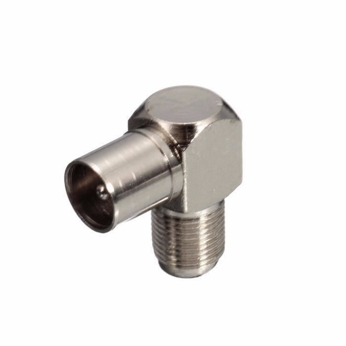 Adaptateur Prise 3.5 Mm Mono Mâle Vers Coaxial Femelle - Pour TV Portable, Radio DAB, Connexion Antenne - 5