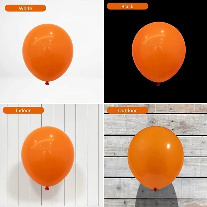 QIFU Lot de 50 ballons ronds en latex épais pour Halloween, fête d' anniversaire, automne, carnaval, événements - orange brûlé (30,5 cm