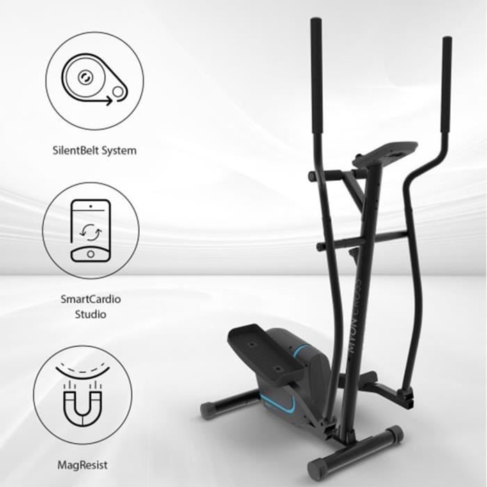 Velo elliptique Klarfit Myon Cycle Inertie 12 kg 8 resistances magnetiques Noir