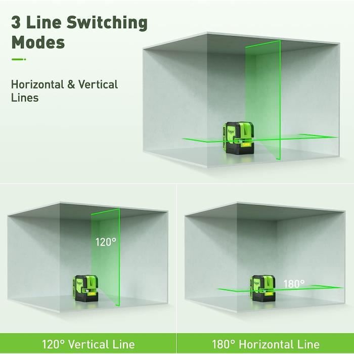 16 Lignes 4D Niveau Laser Huepar Ligne Croisée Faisceau Vert Fonction  Bluetooth et Télécommande Avec Etui de Transport Rigide-S04CG - Cdiscount  Bricolage