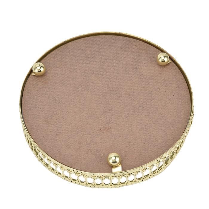 Plateau Décoratif Cœur PONTIVY Verre Argenté | Leroy Merlin