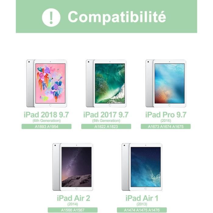 FINTIE Clavier pour iPad 6e/5e Génération (2018/2017) et iPad Air