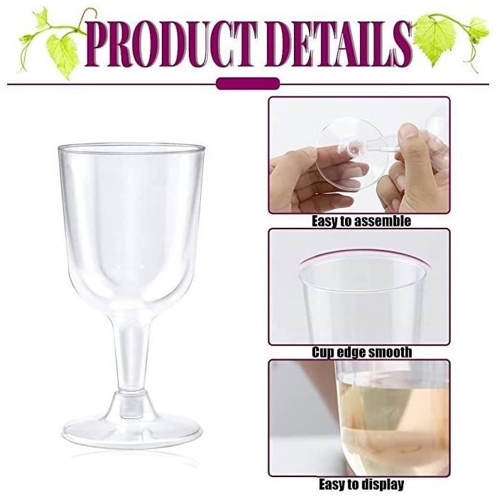 Lot De 50 Gobelets Cocktail 300 Ml - Plastique Réutilisable, Transparent, Lavable Au Lave-Vaisselle - Fabriqué En Allemagne - Pour Fêtes & Événements