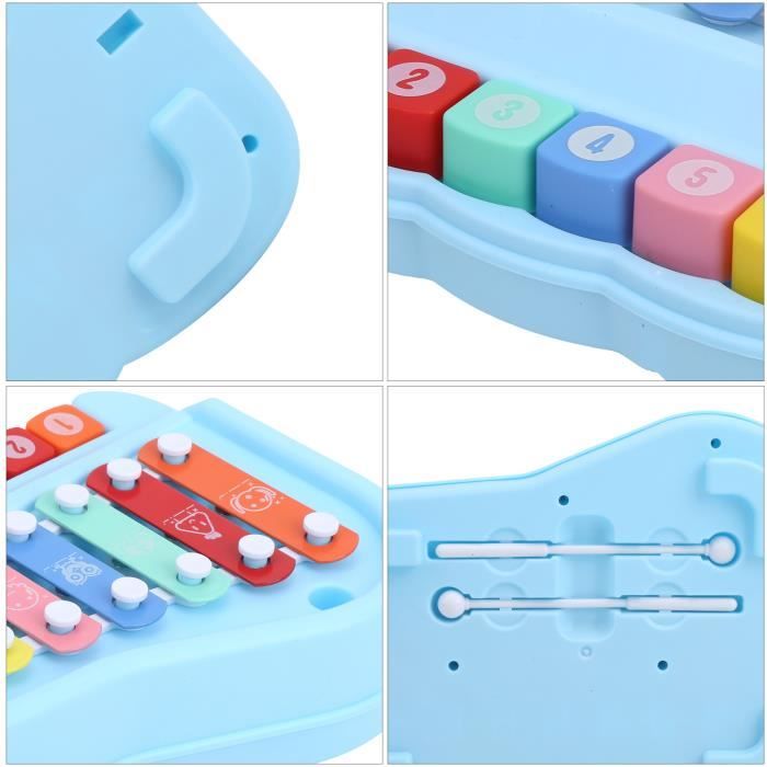 VGEBY Jouet de musique pour bébé Children Xylophone Toy, Wooden Fish Percussion Toys VGEBY Jouet de musique pour bébé Children Xylophone Toy, Wooden Fish Percussion Toys