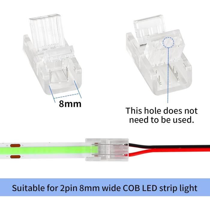 Acheter Rubans LED Transparentes à Connecteur COB + SMD - 8 et