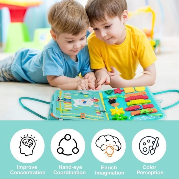 Livre Montessori 1 an, Jeux Educatif Apprentissage Préscolaire, Motricité  Bébé pour Enfants 1 2 3 4 Ans - Cdiscount Jeux - Jouets