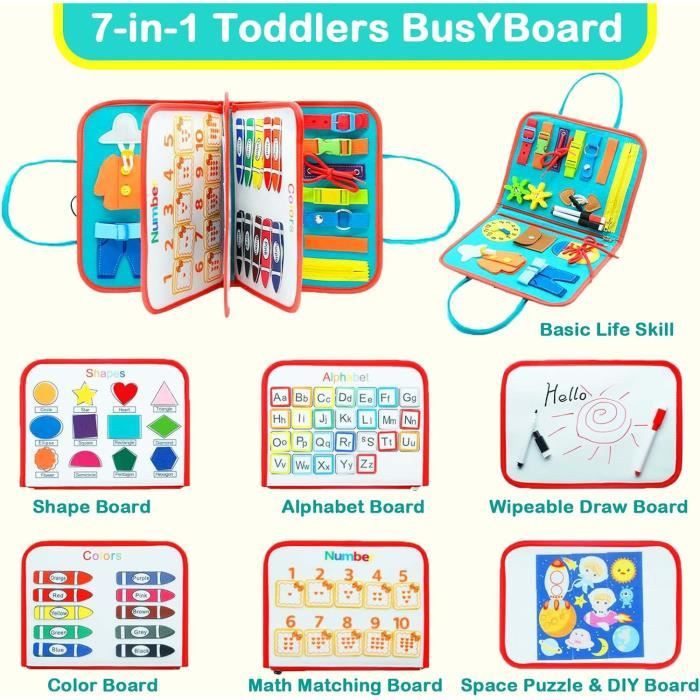 Busy Board, Jeux Montessori, Jouets D'activité Et De Développement, Quiet  Book,B