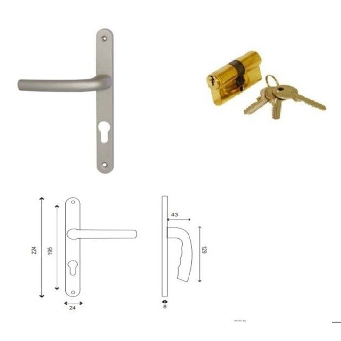 Porte de Service PVC Blanc | 1/2 Vitrée | Direct Usine