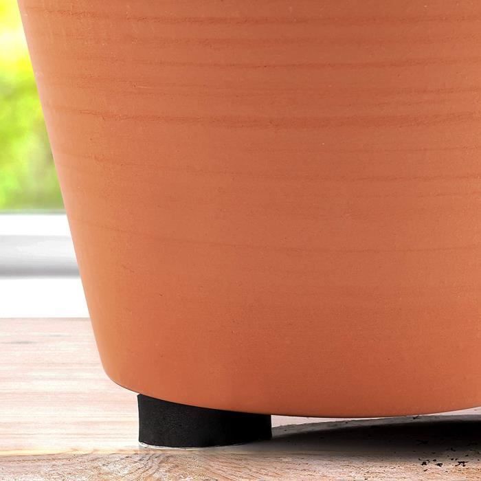 Lot De 12 Supports Pour Pot De Fleurs - Caoutchouc Antidérapant Anti-Égratignures Terrasse