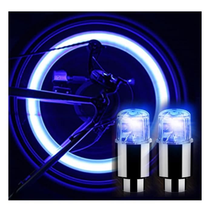 Lot De 2 Bouchons De Valve LED Rechargeables – Détection De Vibration, étanches, USB-C, Pour Vélo/voiture