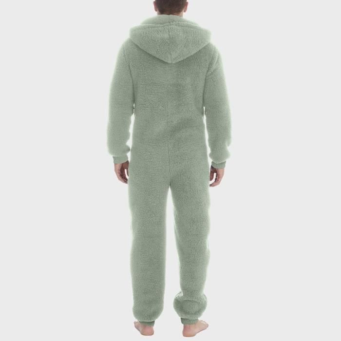 PYJAMA CHEMISE DE NUIT Grenouillere pour Homme Pyjama Polaire Pyjama en Flanelle a Capuche Pyjama Une piece Menthe Menthe Cdiscount Pret a Porter