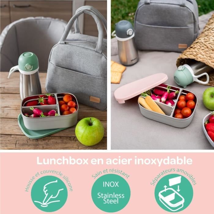 Lunch Box Enfant, Boîte À Déjeuner Bento Avec 4 Compartiments, Boite A