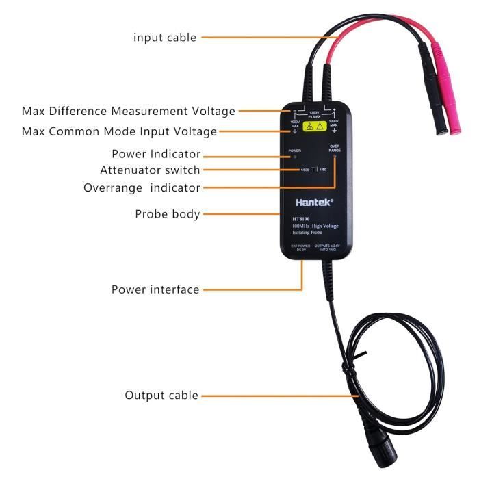 Ht8100 Sonde Oscilloscope Différentielle Haute Tension,Bande Passante — free download