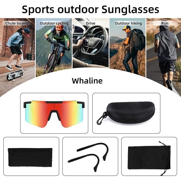 Lunettes de Soleil Polarisées,UV400 Lunette Velo Route TR90 Viper Lunettes  de Soleil Sports de Plein Air Lunettes de Vélo Homme 436 - Achat / Vente  lunettes de soleil Homme - Cdiscount