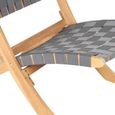 Lot de 2 fauteuils de jardin VERONE en bois d'acacia FSC et corde - coloris gris-3