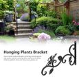 Sonew crochet pour plantes suspendues Support de plantes suspendues en fer forgé jardinière murale crochet Pots de fleurs cintre-3