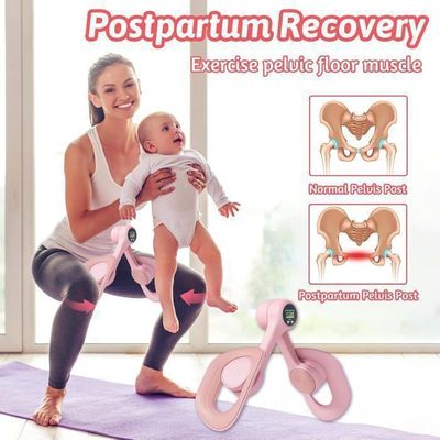 Appareil D’entraînement Du Plancher Pelvien – Résistance Réglable 0-50 Kg, Coussins Larges En EVA, Avec Sangle De Jambe Et Compteur Numérique
