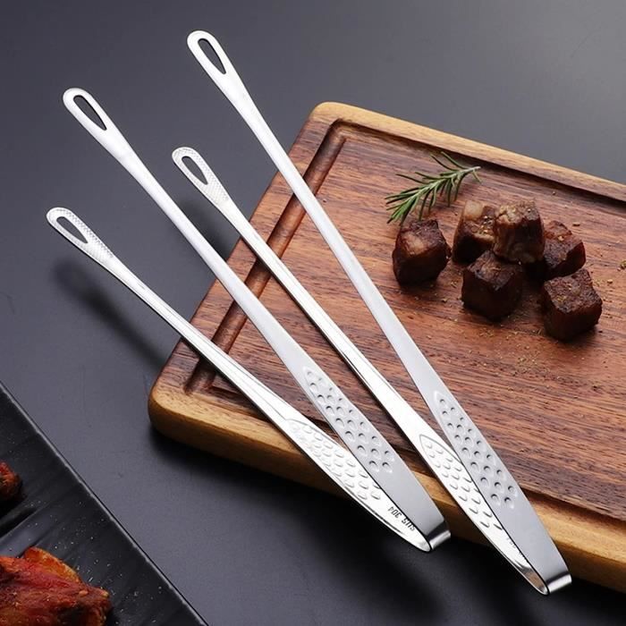 Pince En Bois Cuisine 30 Cm Avec Poignée Acier Inoxydable - Pince Barbecue Résistante Chaleur Pour Grill Et Service