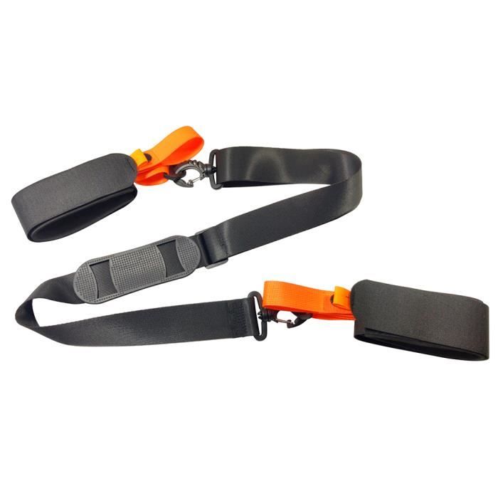 BOOSTEADY Sangle de Transport de Ski et de Bâtons, Porte-Épaule Réglable avec Bandoulière Rembourrée, Sangle de Skis avec Boucle en Métal & Crochet Pivotant, Porte-Bâtons de Ski pour Porte-Skis BOOSTEADY Sangle de Transport de Ski et de Bâtons, Porte-Épaule Réglable avec Bandoulière Rembourrée, Sangle de Skis avec Boucle en Métal & Crochet Pivotant, Porte-Bâtons de Ski pour Porte-Skis