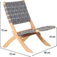 Lot de 2 fauteuils de jardin VERONE en bois d'acacia FSC et corde - coloris gris-4