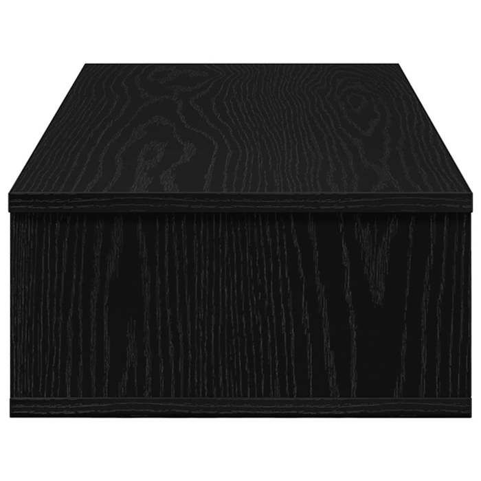 Armoire Murale VidaXL - 2 Étagères - 80x31x60 Cm - Panneau De Particules Noir - 60 Kg Charge