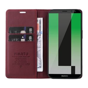 Étui Flip Cover Pour Huawei Mate 10 Pro - Cuir Synthétique - Ultra Mince Avec Porte-Cartes - Neuf