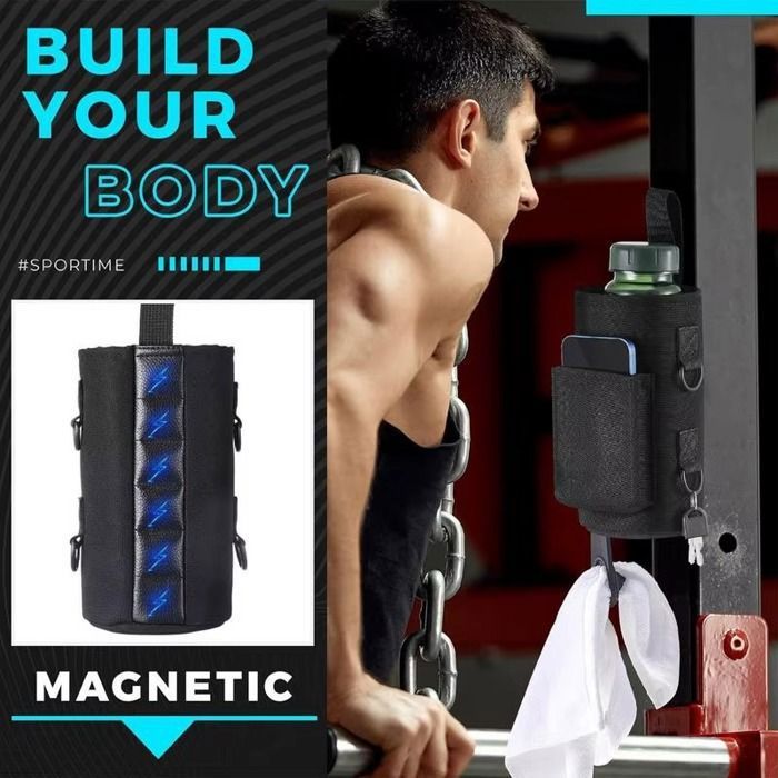 Sac De Sport Magnétique Avec Porte-bouteille – Fermeture Antidérapante, Polyester, Sangle Réglable, Pour Homme/femme, Gym, Extérieur, Voyage