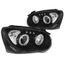 O08 Shop Import Paire de Feux phares Hilux 05-11 Angel Eyes Noir