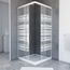 Railroad Dark 90 Square Aurlane Paroi de Douche Type Industriel Ouverture dangle Profiles Noir Mat Verre tremp/é 8mm 90x90x200