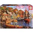 Puzzle paysage et nature - EDUCA - Coucher de soleil sur Le Port - 5000 pièces - Multicolore-0
