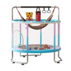 Trampoline multi-fonctions - BIPLUT - Ø150cm - Robuste - bonne sécurité - facile à assembler - Charge de 150Kg -Bleu