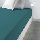 Draps housse - Les Ateliers du Linge - Lagon - 80x200 cm - Bonnet 35 cm - Coton naturel