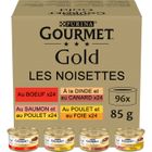 GOURMET GOLD Les Noisettes - 96 x 85 g - Boîtes pour chat adulte