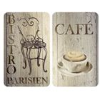 Protection plaque de cuisson en verre 'Bistro' - WENKO - Lot de 2 - Multicolore