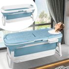 YUENFONG Baignoire pliable pour adulte XL 128 x 62 x 53 cm, Baignoire portable avec Couvercle amovible pour petite salle de bain