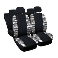 Lupex Shop Housses de siège auto compatibles pour Punto Noir Camouflage Clair