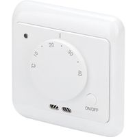 Thermostat mécanique, 230V 16A Régulateur de température manuel de thermostat de chauffage électrique mural - Blanc