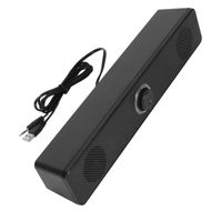 Duokon Enceintes Ordinateur USB Filaire Barre de Son HiFi Contrôle du Volume pour PC Tablette