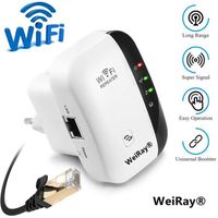 WEIRAY® Amplificateur WiFi Repeteur Booster de signal sans fil WiFi extender 300M WLAN 802.11n/g/b