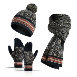 Ensemble Hiver 3 Pièces - Chapeau, Gants Et écharpe En Maille Douce - Taille Unique Confortable