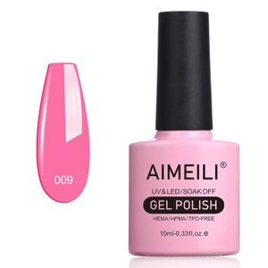 VERNIS A ONGLES AIMEILI Vernis à Ongles Rose Soak Off UV LED Vernis Semi Permanent Pink Gel Polish 10 ml - Pretty in Pink (009)