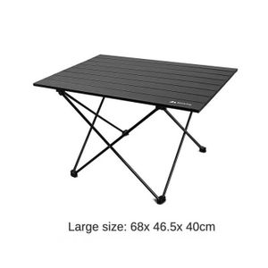 TABLE DE CAMPING Noir L - Table de Camping Pliante en Alliage d'Alu