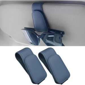 Porte Lunettes Magnétique Voiture - Support Pare-soleil Cuir Avec Clip Long