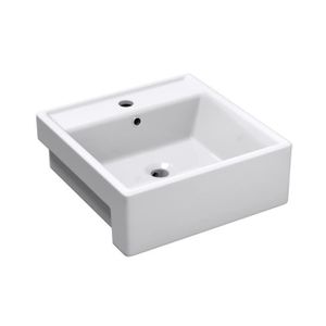 LAVABO - VASQUE Mai & Mai Lavabo vasque à encastrer blanc 41cm évier lave mains salle de bain avec trop-plein ME202