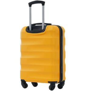 VALISE - BAGAGE Valise rigide, valise de voyage, bagage à main 4 roues, matériau ABS, serrure douanière TSA, 56,5x36x20cm, jaune