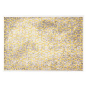 Miliboo - Tapis écru à motifs jaune 160 x 230 cm SOHO