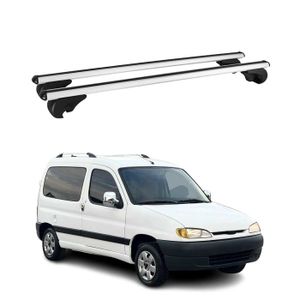 Barres De Toit Chromemaster Pour Peugeot Partner II (2008-2018) - Noir, Capacité 75kg