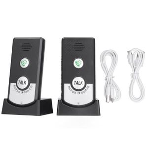 INTERPHONE - VISIOPHONE Persist-sonnette d'interphone vocal à 2 voies Interphone vocal sans fil Home Smart 2 Way Talk Doorbell pour les soignants âgés