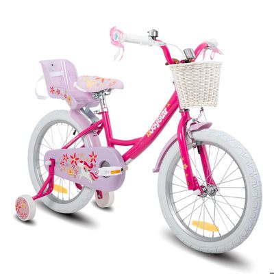 Vélo enfant Actionbikes Daisy 16 pouces, rose, stabilisateurs, panier, freins V-Brake, poignées antidérapantes - Sport Vélo enfant Actionbikes Daisy 16 pouces, rose, stabilisateurs, panier, freins V-Brake, poignées antidérapantes - Sport